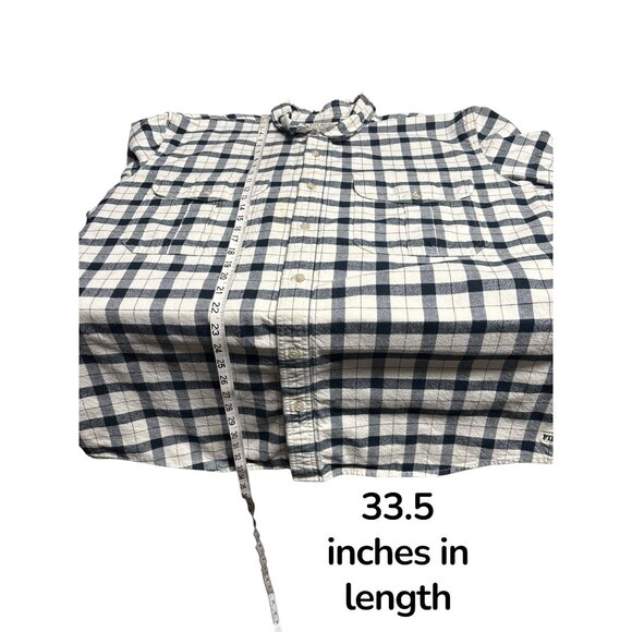 Filson Flannel Shirt XXXL Men’s Cream Black Plaid Button Front Long Sleeve 100% - Picture 8 of 8